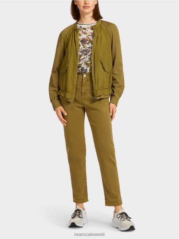 Marc Cain Riietus peenest soonikust kangast pehme pluus J8DT413 kollane oliiv