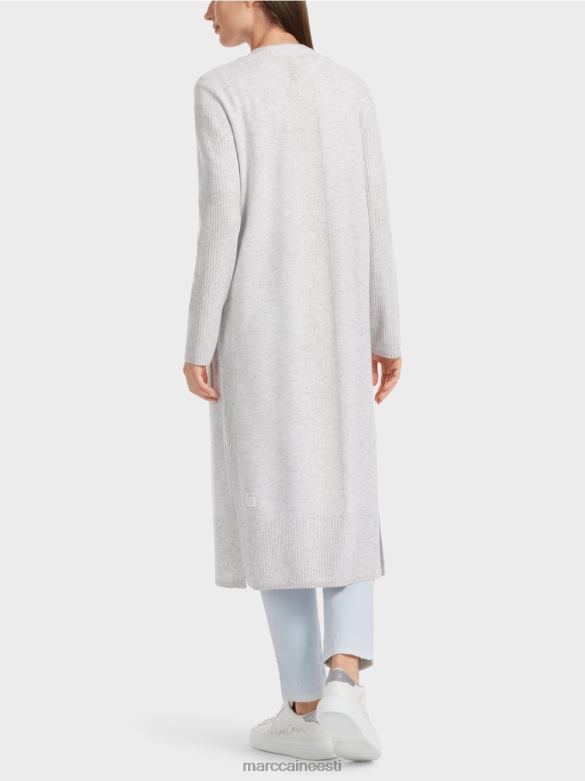 Marc Cain Riietus pikk kootud \"rethink together\" mantel J8DT333 hõbehall