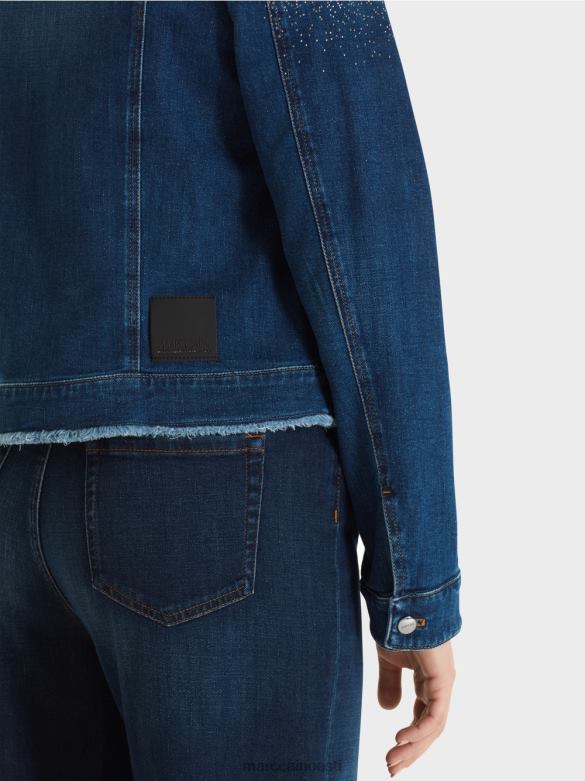 Marc Cain Riietus \"rethink together\" teksajakk J8DT455 vintage indigo