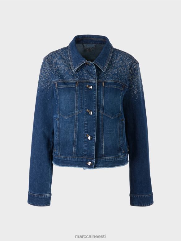 Marc Cain Riietus \"rethink together\" teksajakk J8DT455 vintage indigo