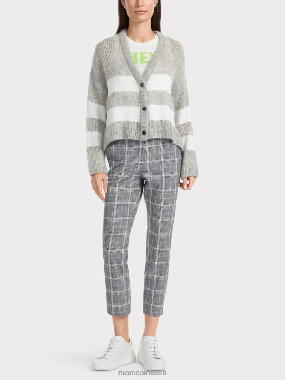 Marc Cain Riietus v-kardigan "kootud Saksamaal" J8DT327 hõbehall