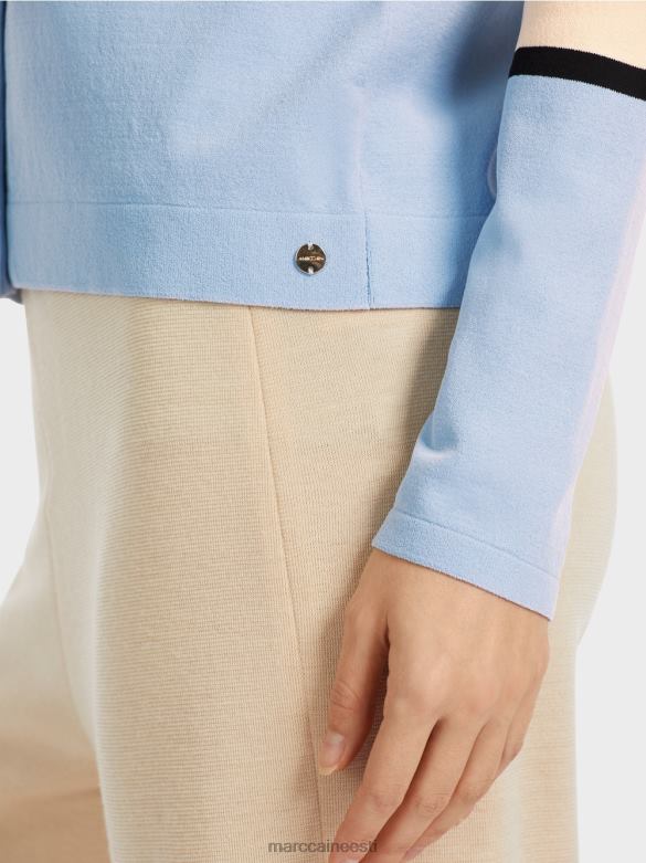 Marc Cain Riietus värviline \"rethink together\" kardigan J8DT323 tume kreem