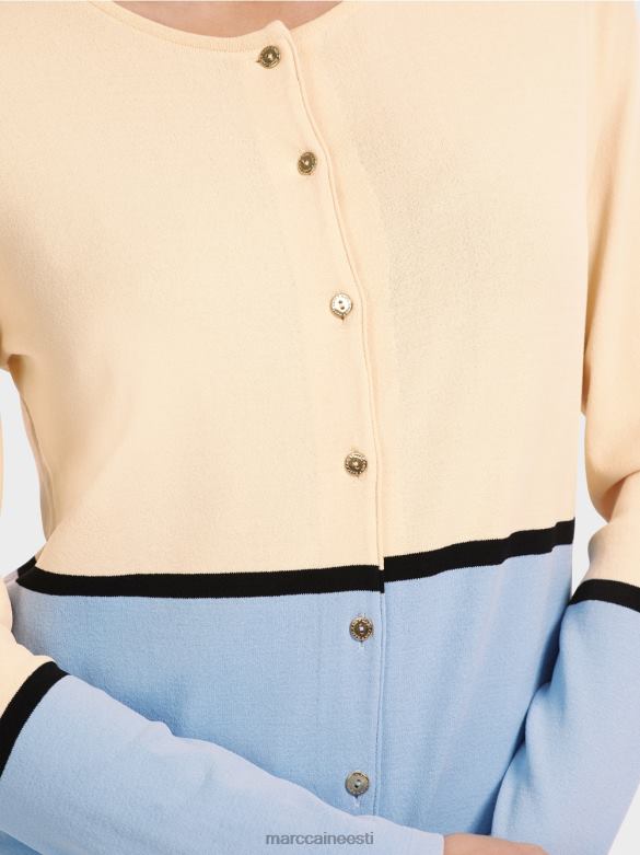 Marc Cain Riietus värviline \"rethink together\" kardigan J8DT323 tume kreem