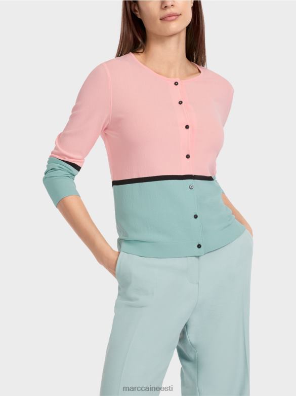 Marc Cain Riietus värviline \"rethink together\" kardigan J8DT343 pehme puuderroosa