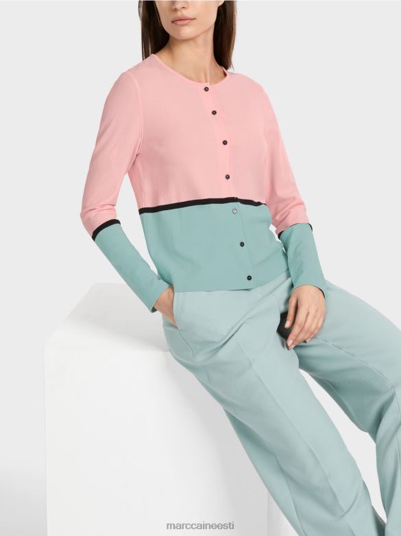 Marc Cain Riietus värviline \"rethink together\" kardigan J8DT343 pehme puuderroosa