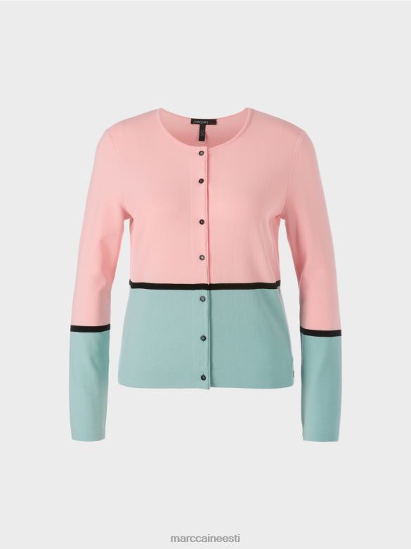 Marc Cain Riietus värviline \"rethink together\" kardigan J8DT343 pehme puuderroosa