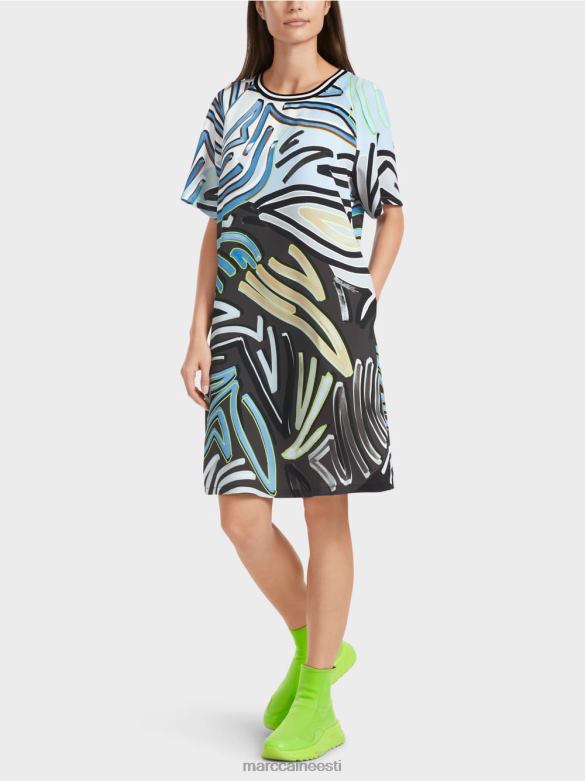 Marc Cain Riietus a-line raglaankleit J8DT28 pehme pulber sinine