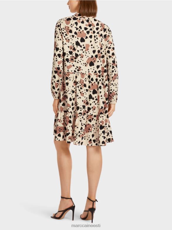 Marc Cain Riietus astmeliste volangidega leopardkleit J8DT125 kreem