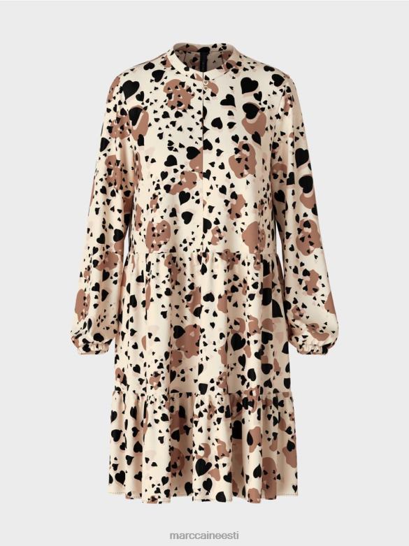 Marc Cain Riietus astmeliste volangidega leopardkleit J8DT125 kreem