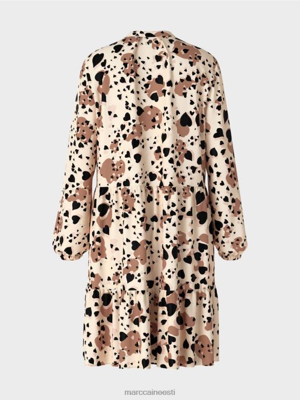 Marc Cain Riietus astmeliste volangidega leopardkleit J8DT125 kreem