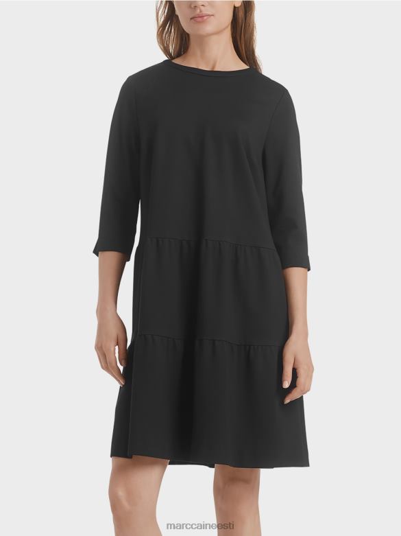 Marc Cain Riietus astmeliste volangidega trikookleit J8DT145 must