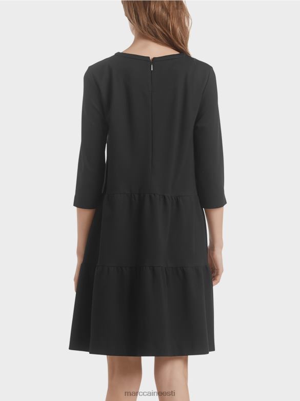 Marc Cain Riietus astmeliste volangidega trikookleit J8DT145 must