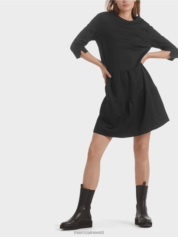 Marc Cain Riietus astmeliste volangidega trikookleit J8DT145 must