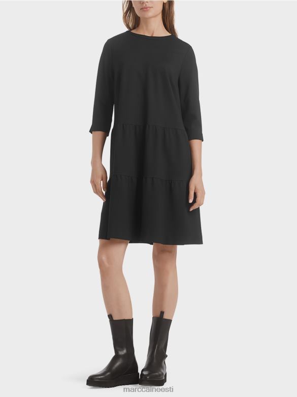 Marc Cain Riietus astmeliste volangidega trikookleit J8DT145 must