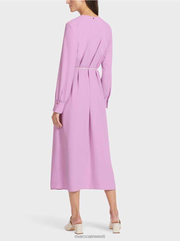 Marc Cain Riietus elegantne retro välimusega kleit J8DT138 roosa lavendel