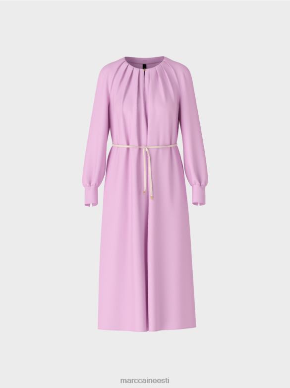 Marc Cain Riietus elegantne retro välimusega kleit J8DT138 roosa lavendel