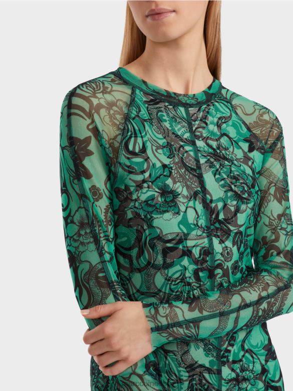 Marc Cain Riietus keha kallistav elastne tüllkleit J8DT4 emailiga