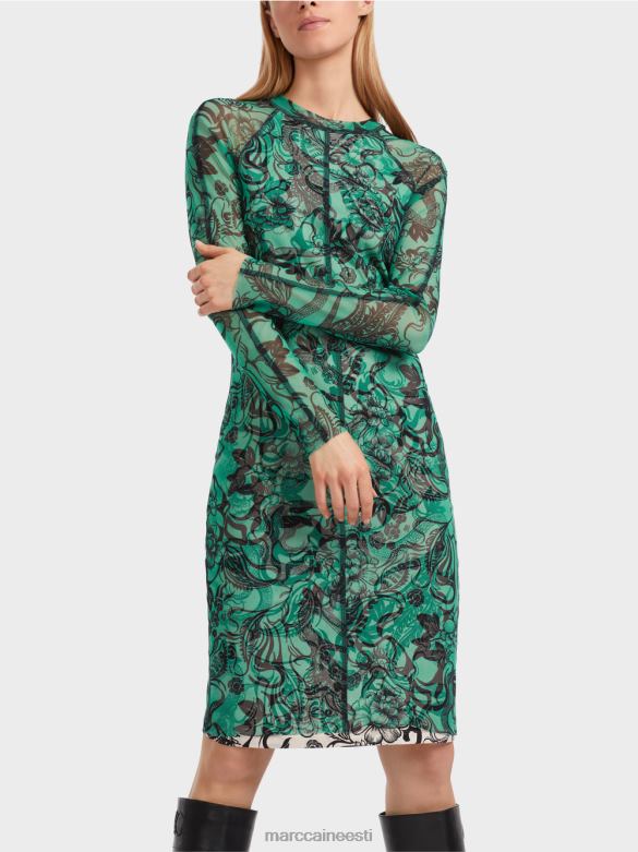 Marc Cain Riietus keha kallistav elastne tüllkleit J8DT4 emailiga