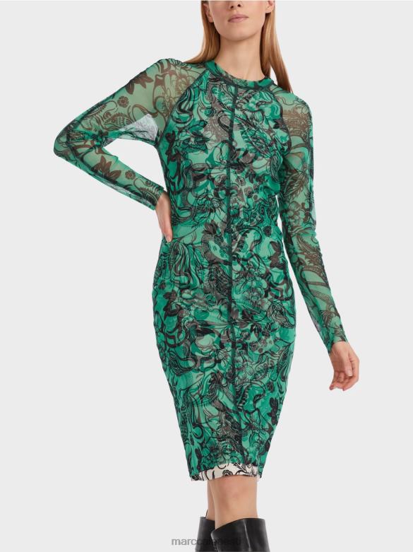 Marc Cain Riietus keha kallistav elastne tüllkleit J8DT4 emailiga