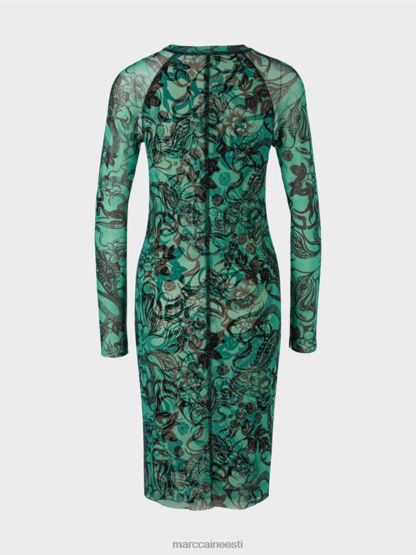 Marc Cain Riietus keha kallistav elastne tüllkleit J8DT4 emailiga