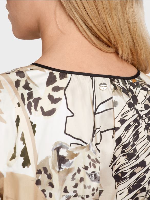 Marc Cain Riietus kleit impeeriumi vöökohaga J8DT86 sügav liiv