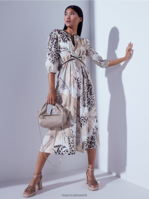 Marc Cain Riietus kleit impeeriumi vöökohaga J8DT86 sügav liiv