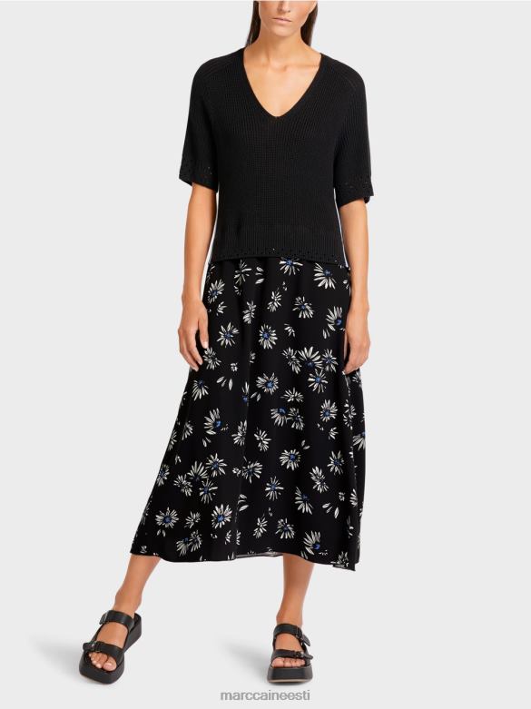 Marc Cain Riietus kleit "kootud Saksamaal" J8DT122 must