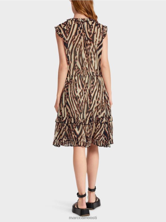 Marc Cain Riietus lühike viskooskrepist kleit J8DT59 sügav punane