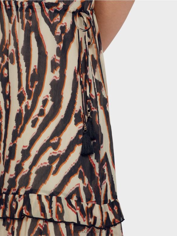 Marc Cain Riietus lühike viskooskrepist kleit J8DT59 sügav punane