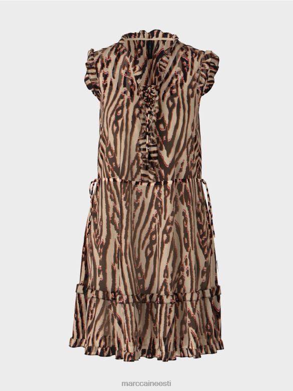 Marc Cain Riietus lühike viskooskrepist kleit J8DT59 sügav punane