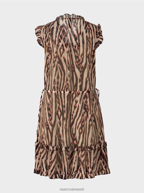 Marc Cain Riietus lühike viskooskrepist kleit J8DT59 sügav punane