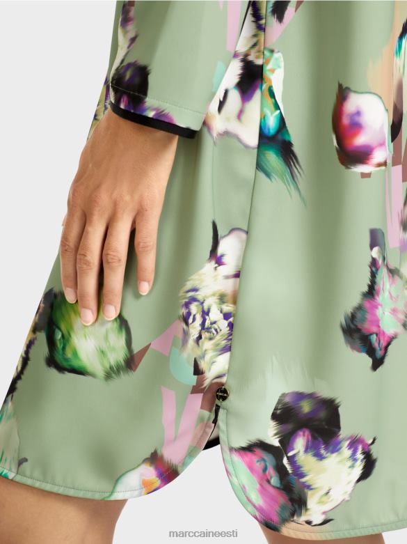 Marc Cain Riietus üleni trükitud kleit J8DT133 pulber piparmünt