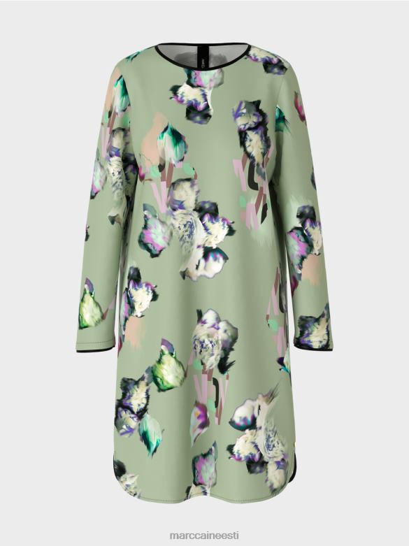 Marc Cain Riietus üleni trükitud kleit J8DT133 pulber piparmünt