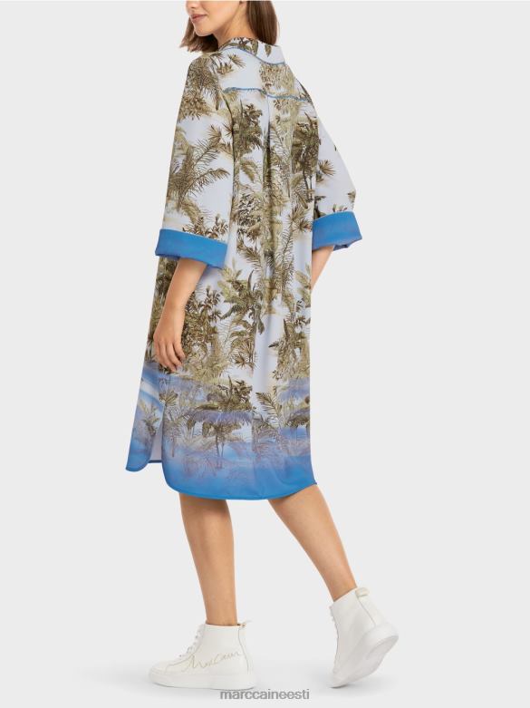 Marc Cain Riietus üleni trükitud särkkleit J8DT100 hele puuder sinine