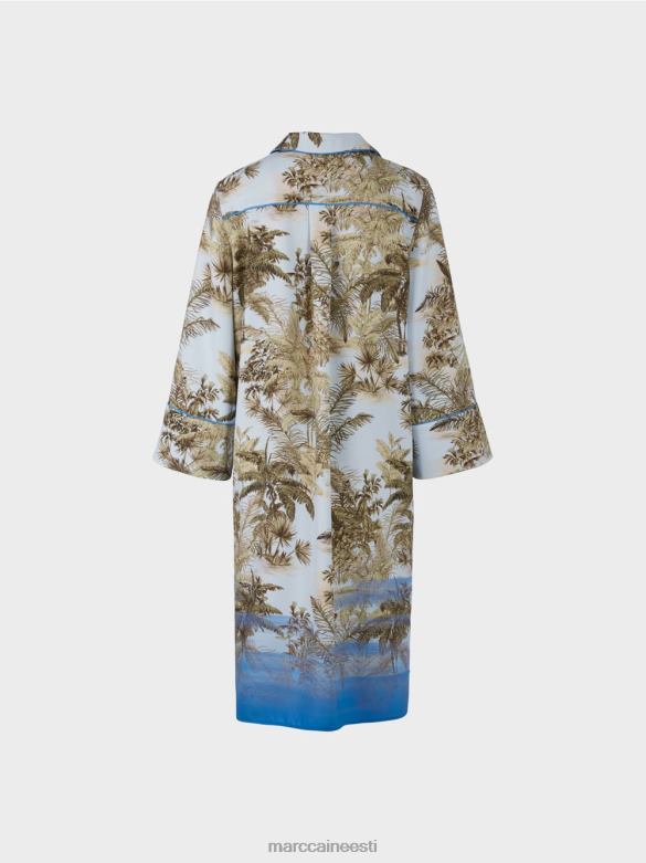 Marc Cain Riietus üleni trükitud särkkleit J8DT100 hele puuder sinine