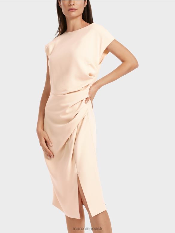 Marc Cain Riietus mähise välimusega kleit J8DT25 tume kreem