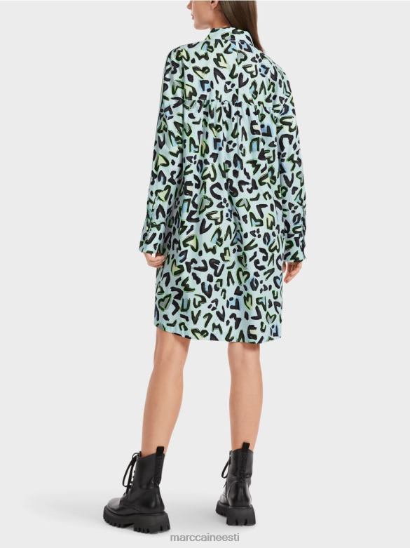 Marc Cain Riietus ümara kaelusega \"rethink together\" särkkleit J8DT29 pehme pulber sinine