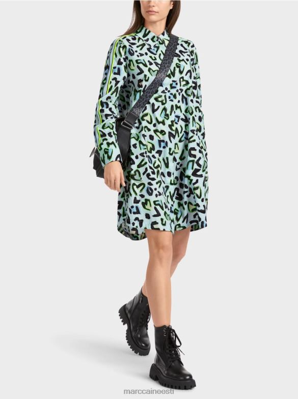 Marc Cain Riietus ümara kaelusega \"rethink together\" särkkleit J8DT29 pehme pulber sinine