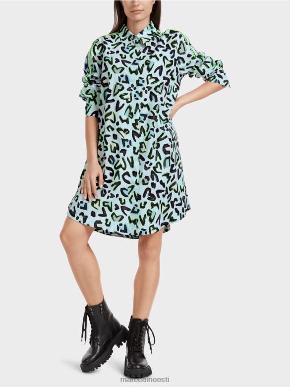 Marc Cain Riietus ümara kaelusega \"rethink together\" särkkleit J8DT29 pehme pulber sinine