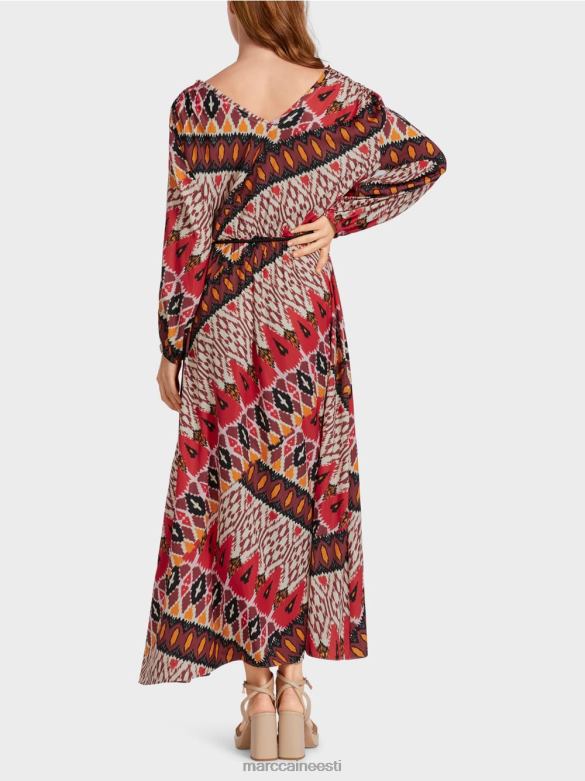 Marc Cain Riietus pikk kleit ülevalt trükiga J8DT64 sügav punane
