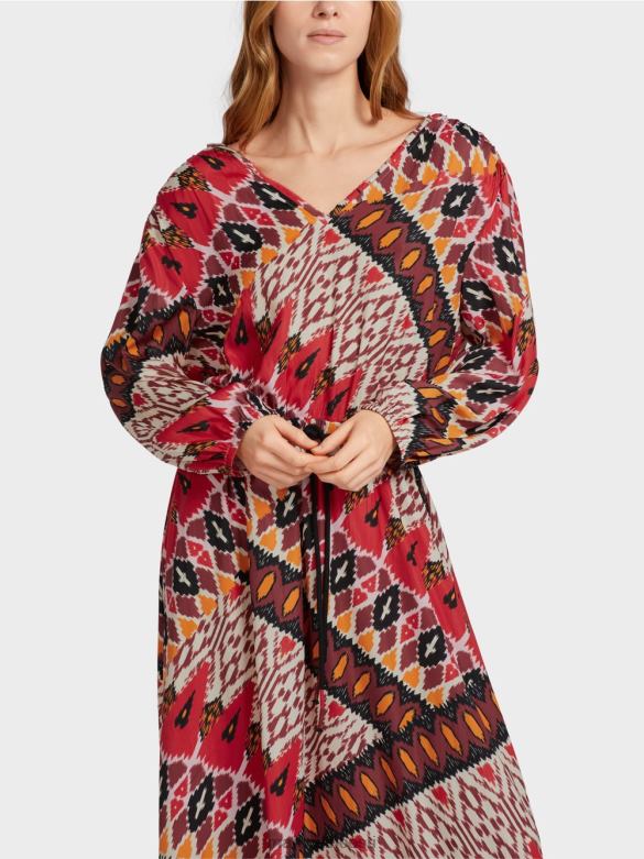 Marc Cain Riietus pikk kleit ülevalt trükiga J8DT64 sügav punane