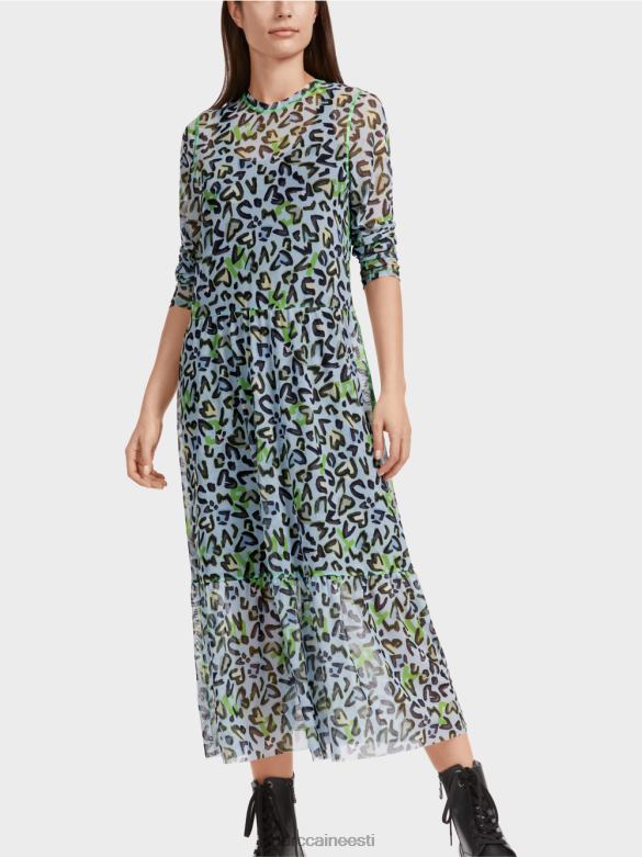 Marc Cain Riietus pikk kleit mitmetasandilise seelikuga J8DT26 pehme pulber sinine