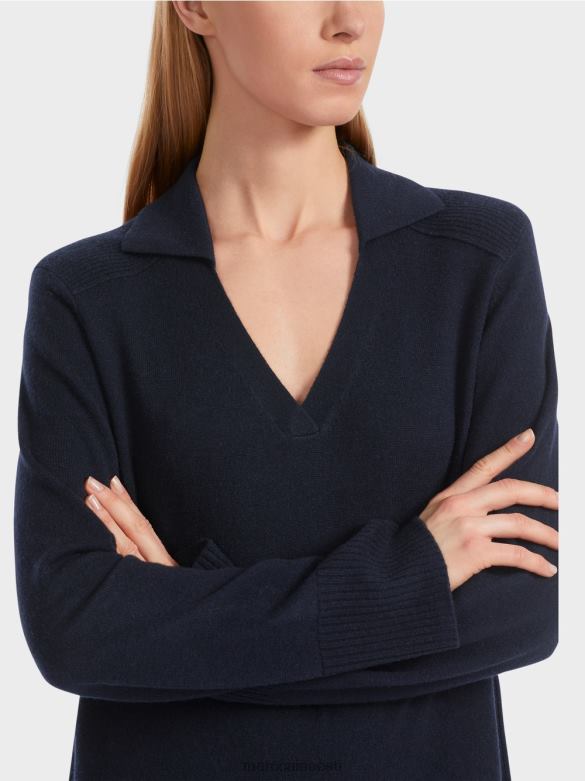 Marc Cain Riietus pikk kootud \"rethink together\" kleit J8DT5 kesköösinine