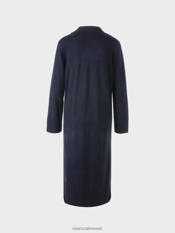 Marc Cain Riietus pikk kootud \"rethink together\" kleit J8DT5 kesköösinine