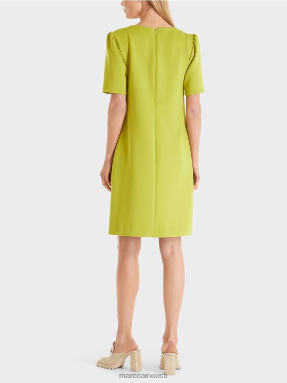 Marc Cain Riietus rõhutatud õlaga kleit J8DT40 särav oliivroheline