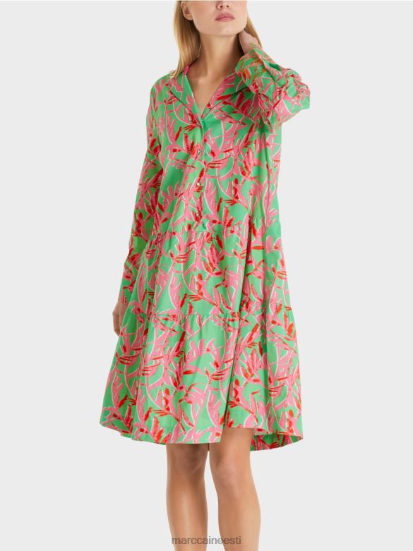 Marc Cain Riietus revääridega midi kleit J8DT108 särav jade