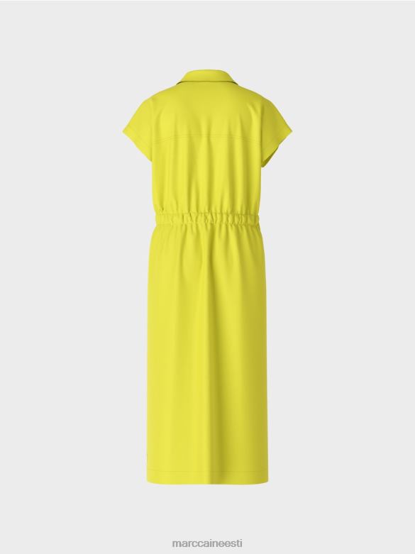 Marc Cain Riietus sportlik võrgu ja nööriga kleit J8DT73 kerge limeaad