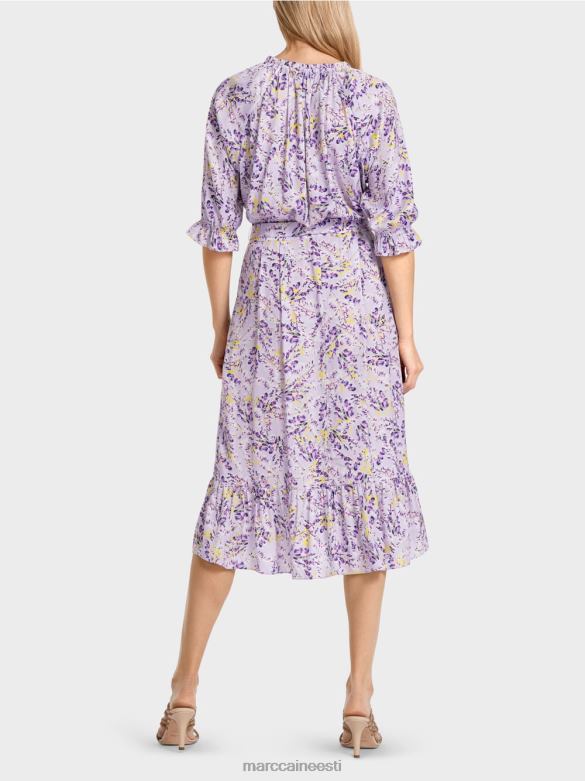 Marc Cain Riietus trükitud kleit ümbrisefektiga J8DT80 särav lilla