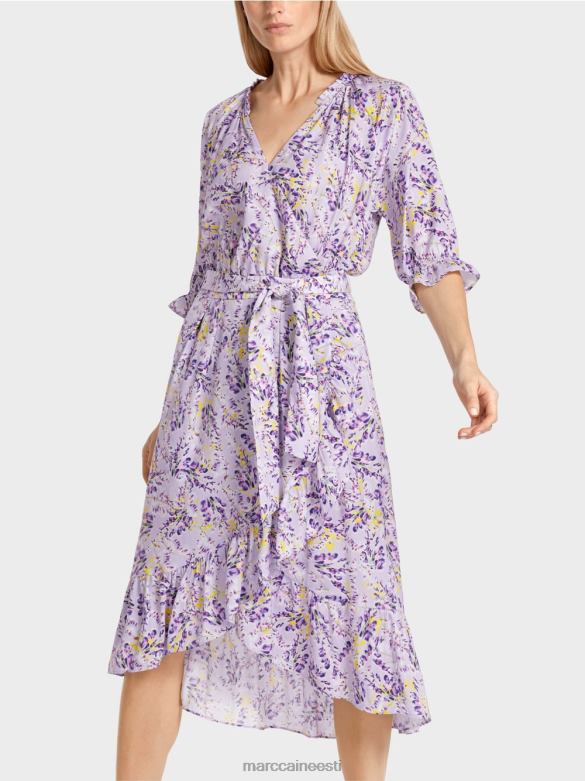 Marc Cain Riietus trükitud kleit ümbrisefektiga J8DT80 särav lilla