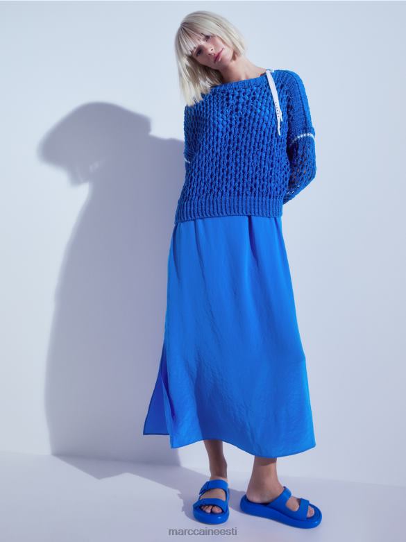 Marc Cain Riietus Saksamaal kootud perforeeritud kardigan J8DT1127 uus langevarjur